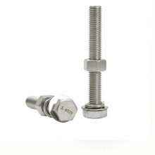 High tension hardware fasteners stainless steel hex bolt and nut M6